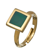 Kendra Phillip Gold and Emerald Enamel Jess Ring